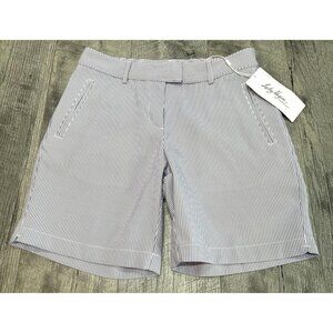 Lady Hagen Shortsโ Womens 0 Purple Seersucker Golf Performance Lightweight NEW